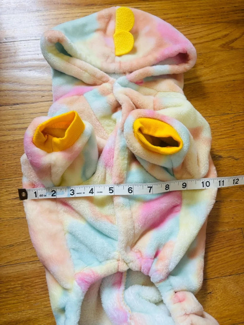 Fleece Dog Sweater Dragon Dinosaur Costume Pastel Tie Dye